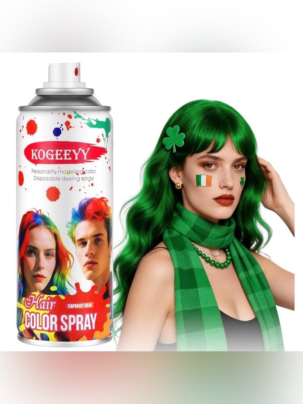 NIB Kogeeyy Temporary Green Hair Color Spray